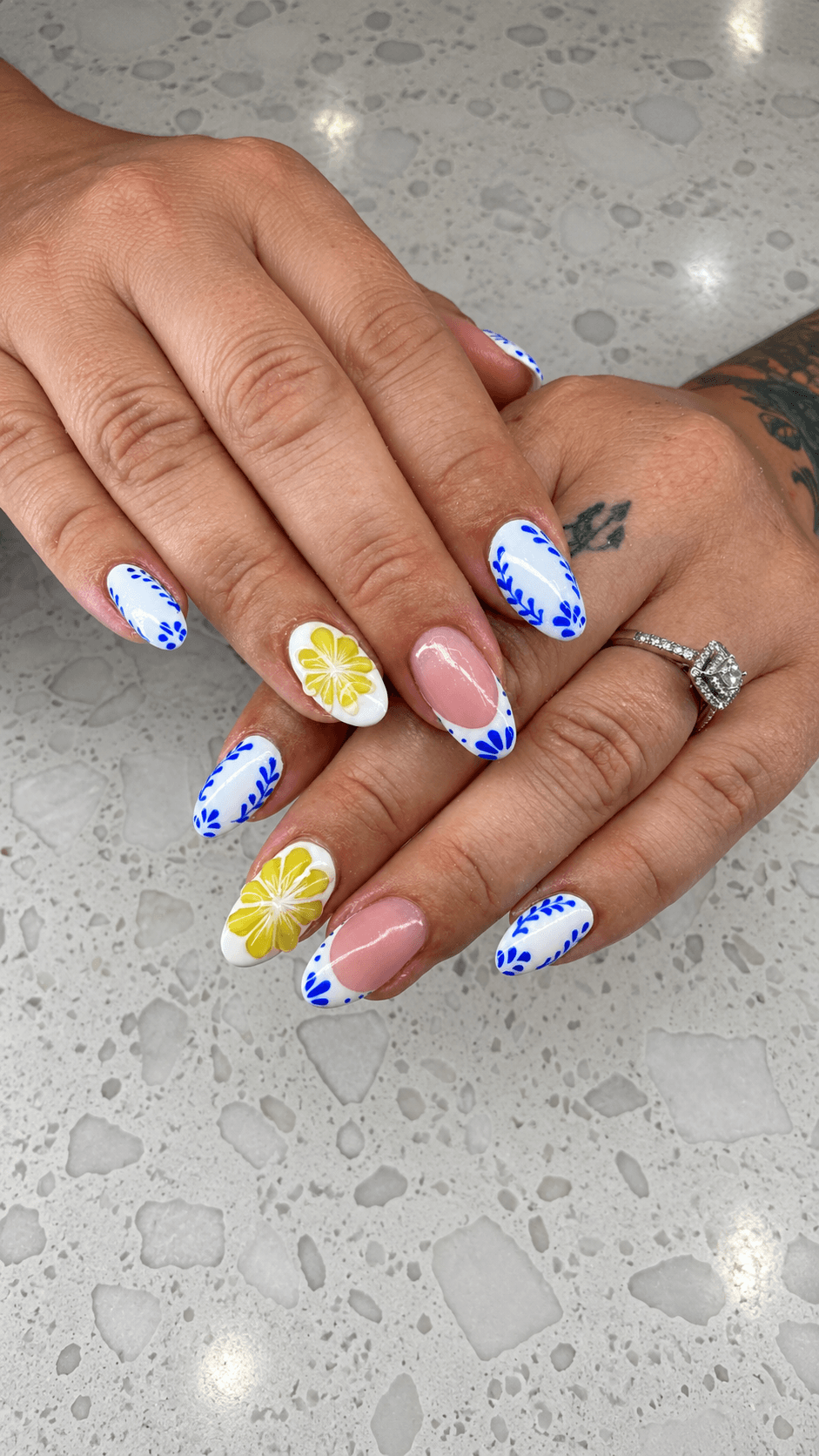 Detailed nails and rings in portrait view-4